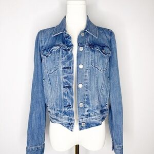 Levi's Blue Denim Button Trucker Jean Jacket Size Small